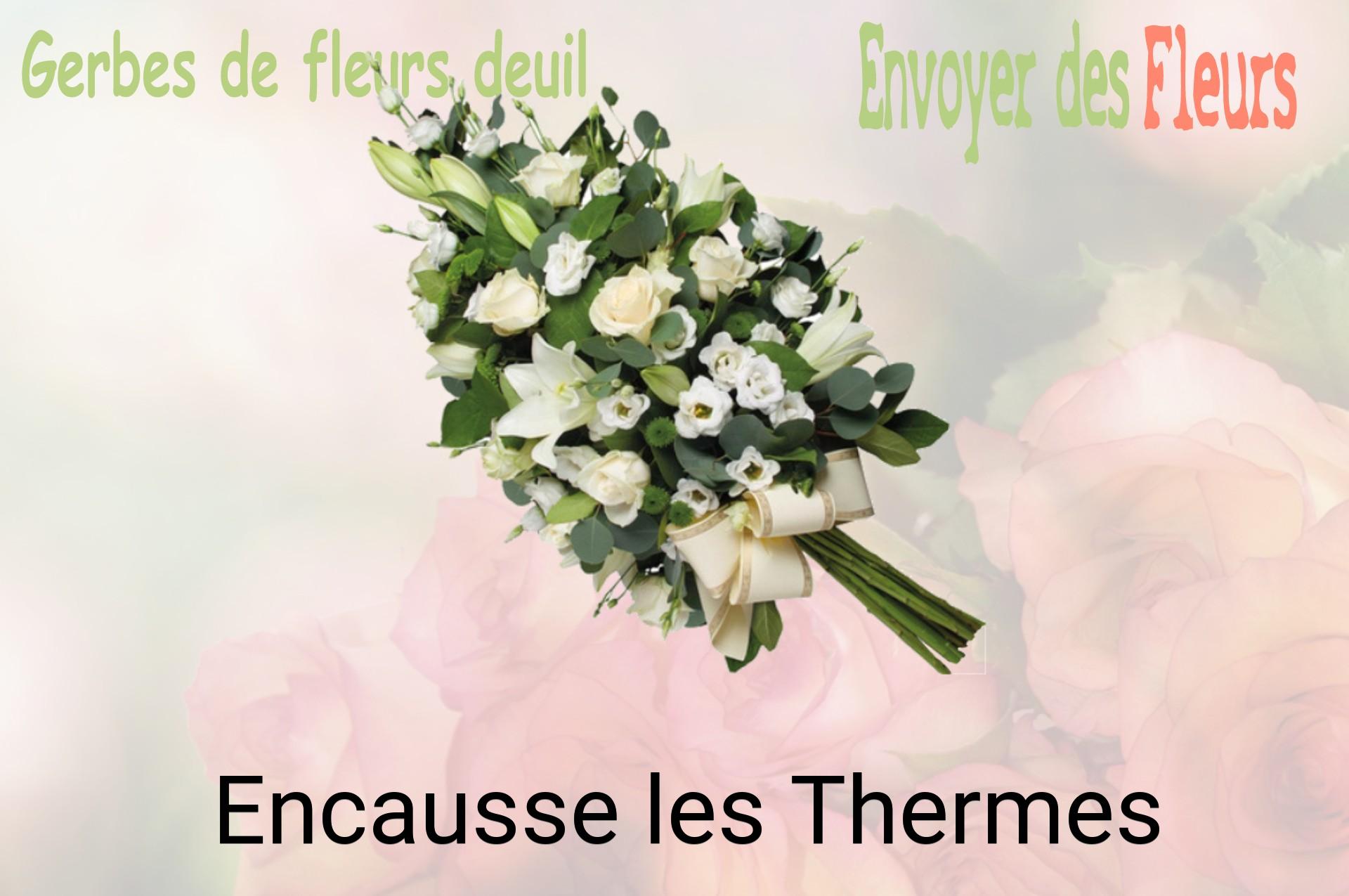 Gerbe de fleurs de deuil livrée à Encausse-les-Thermes